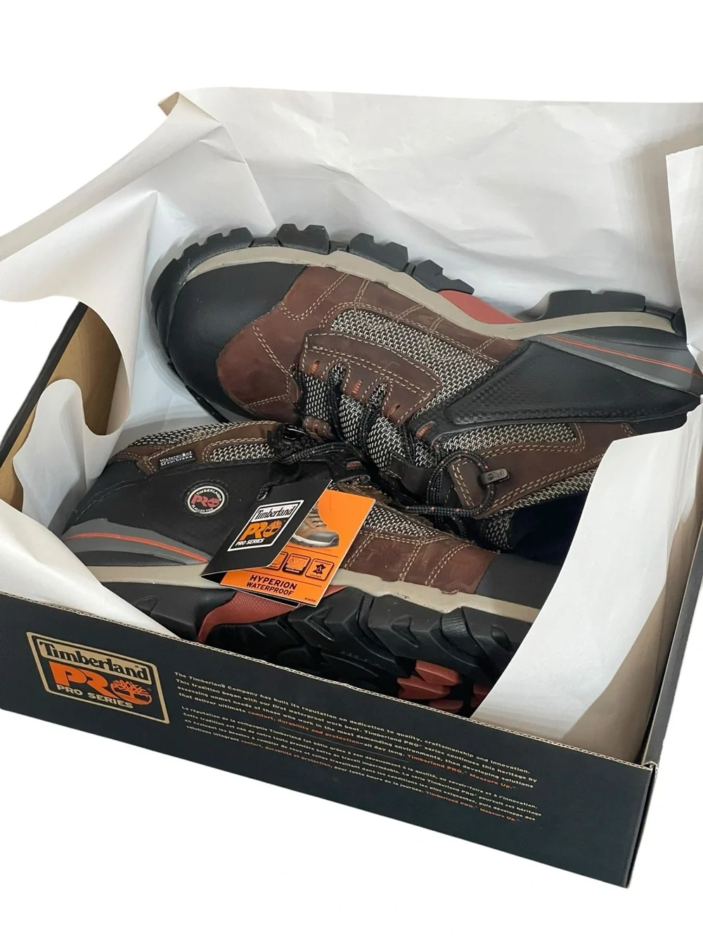 Timberland Hyperion waterproof brown men work boots size 11.5W